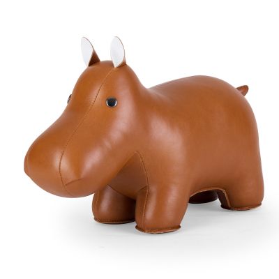 Butoir de porte Classic Hippo Tan/Blanc Züny